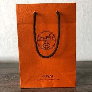 Hermes Authentic Shopping Paper Bag 6”x8.5”x2 3/4”